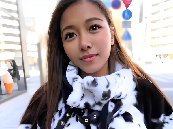 【ハーフギャルの本性】『もっと奥まで…』南国と日本の血を引くビッチギャルがショーパンのチャックから手マンで濡れまくり！正常位で膣奥を求め、ビッチの本性をさらけ出す！♡