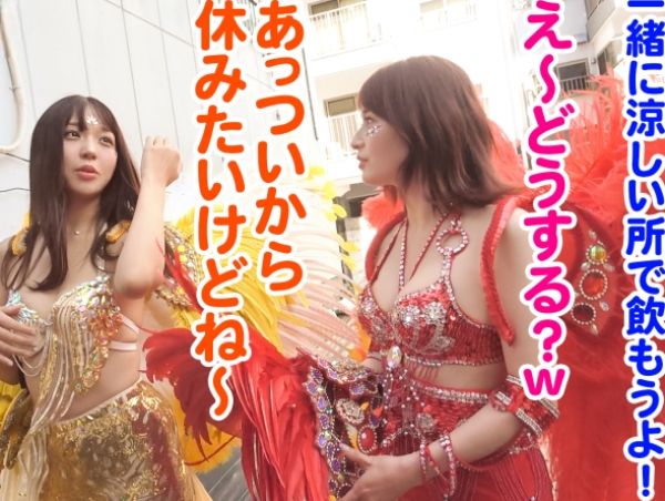 【サンバ後即ホテル！】23歳＆25歳の美女2人組をゲット！4P乱交で中出しセックス！ノリノリでヤリまくるエロすぎる4Pファック！♡